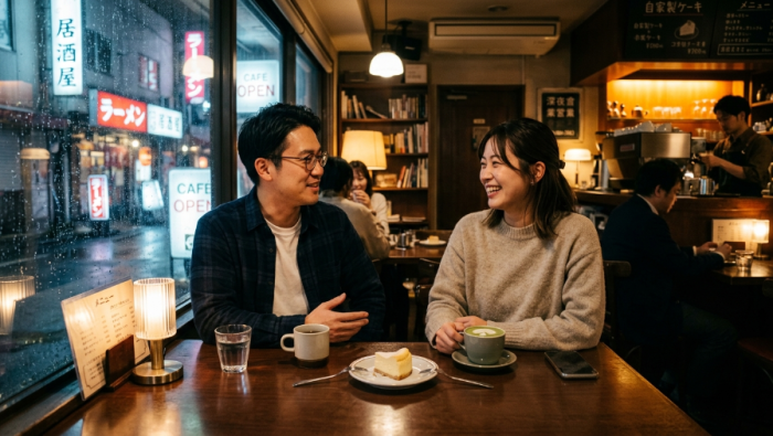 夜カフェでCHILLな恋活時間のイメージ画像