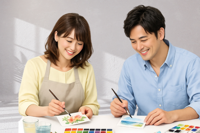 水彩画婚活のココが魅力のイメージ画像