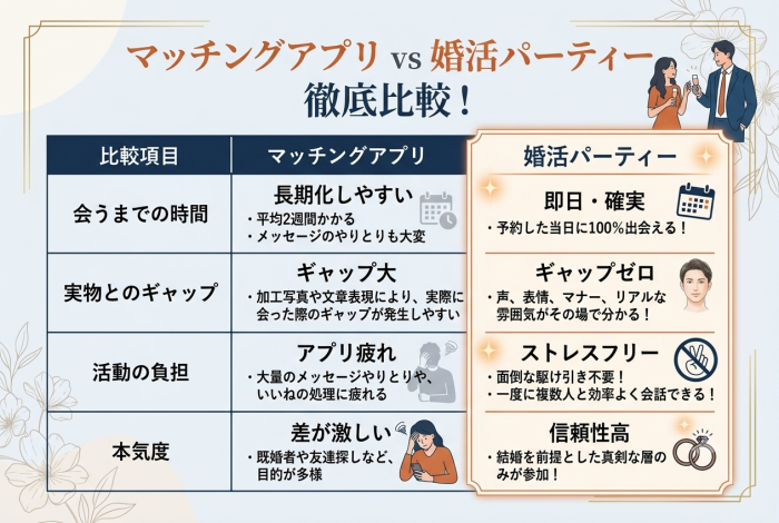 アプリより婚活パーティ！のイメージ画像