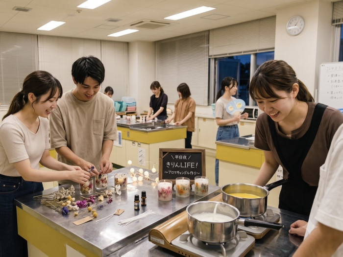 平日夜／きりんLIFE！ 〜アロマキャンドル作り〜のイメージ画像