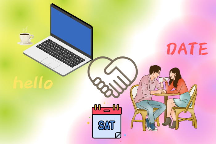 オンラインでマッチング後は週末デートのイメージ画像