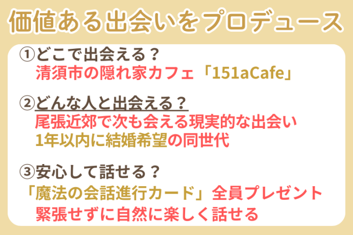 一期一会(151a)の出会いを大切にするパーティーのイメージ画像