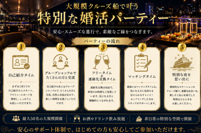  クルーズ恋活パーティーが大切にしていることのイメージ画像