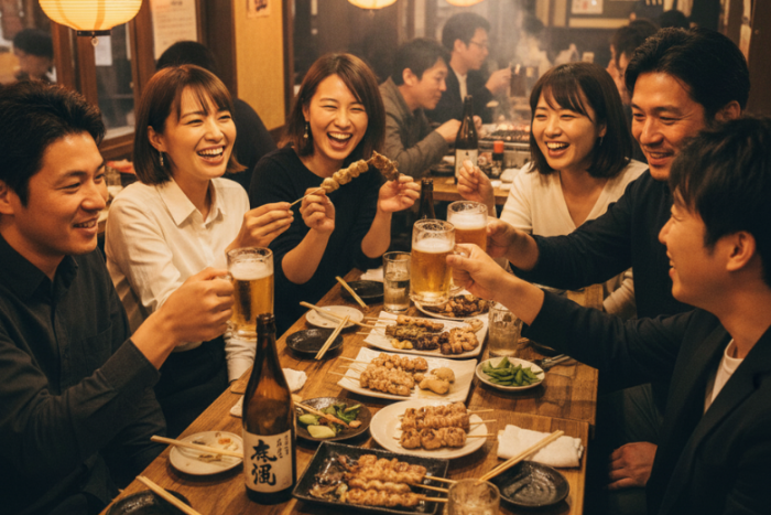 お酒を片手に和気あいあいと楽しめる！のイメージ画像