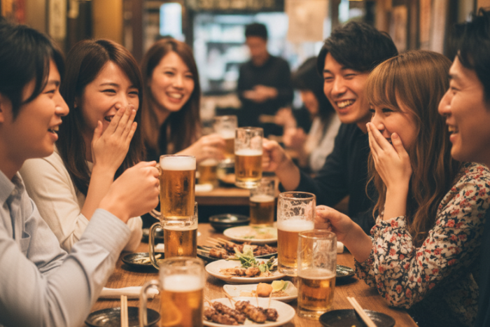 お酒を片手に和気あいあいと楽しめる！のイメージ画像
