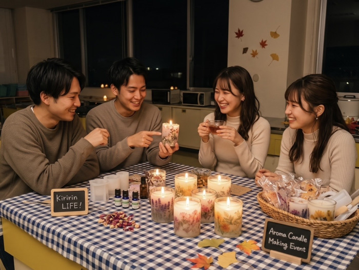 平日夜／きりんLIFE！ 〜アロマキャンドル作り〜のイメージ画像